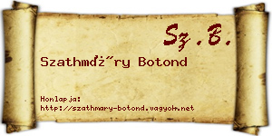 Szathmáry Botond névjegykártya