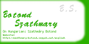 botond szathmary business card